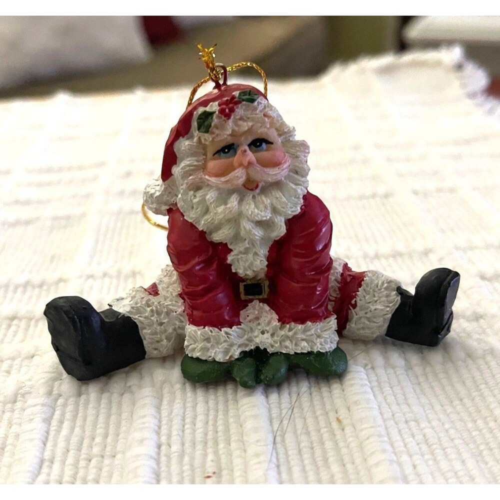 Vintage Santa Claus Sitting Christmas Ornament